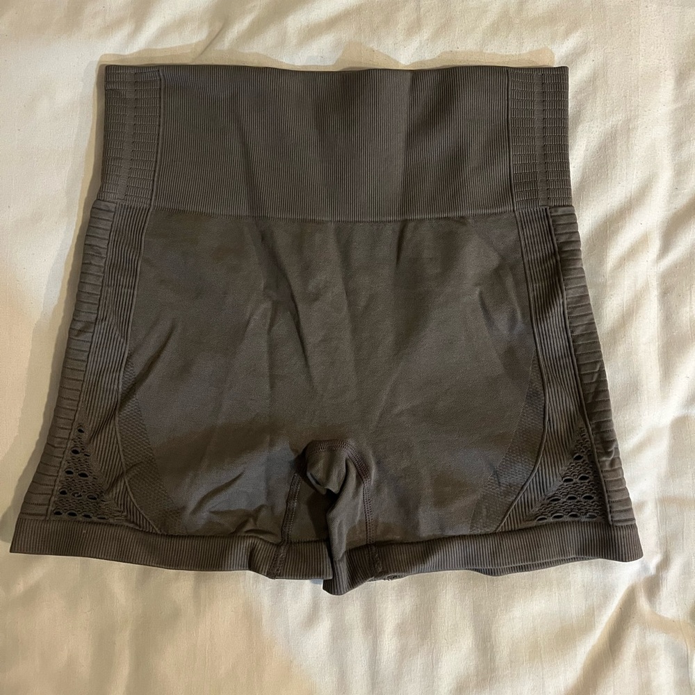 Grey Seamless Biker Shirts